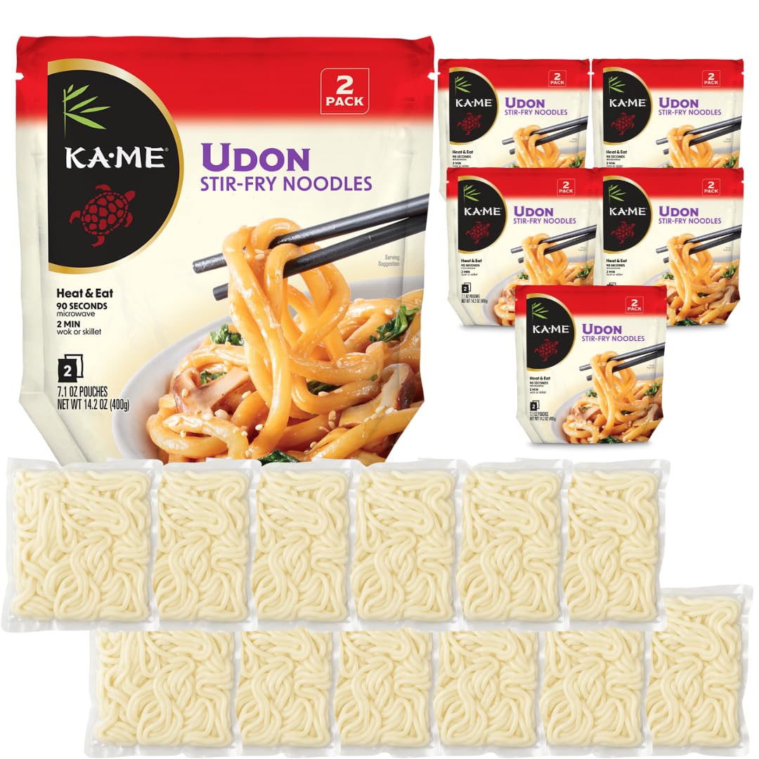 Amazon.com: KA-ME Udon Noodles - Fresh Cooked Stir Fry Noodles